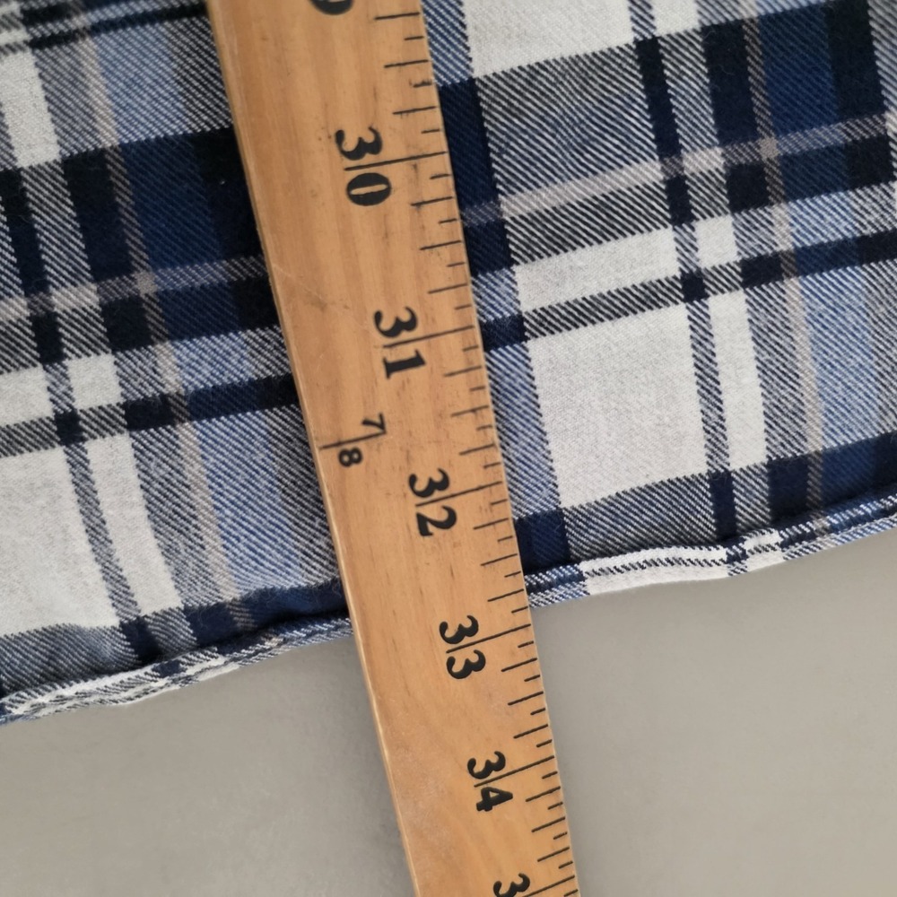Eddie Bauer Flannel Shirt Mens XLT  Plaid Button Up Relaxed Fit Heavyweight - Picture 8 of 11